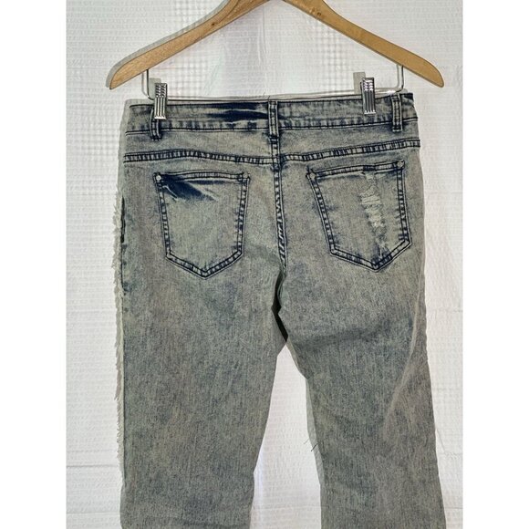 Blue Faith Y2K Women’s Patriotic American Flag Distressed Jeans Sz 9/10 - Picture 12 of 12